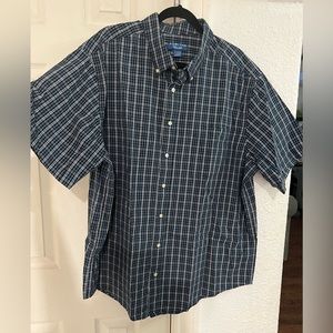 Men’s Puritan Dress Shirt, Color: Blue Plaid Print